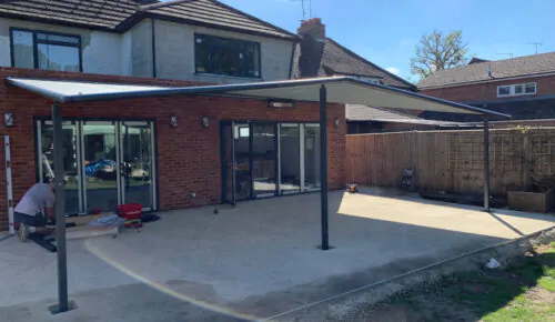 Pergola awning Installation in Godalming, Surrey 6